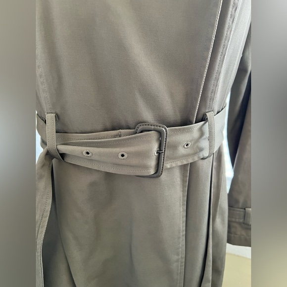 Simply Vera Trench Coat Size X-Small Jacket Vera Wang Sage Belted Ladies - Picture 2 of 8